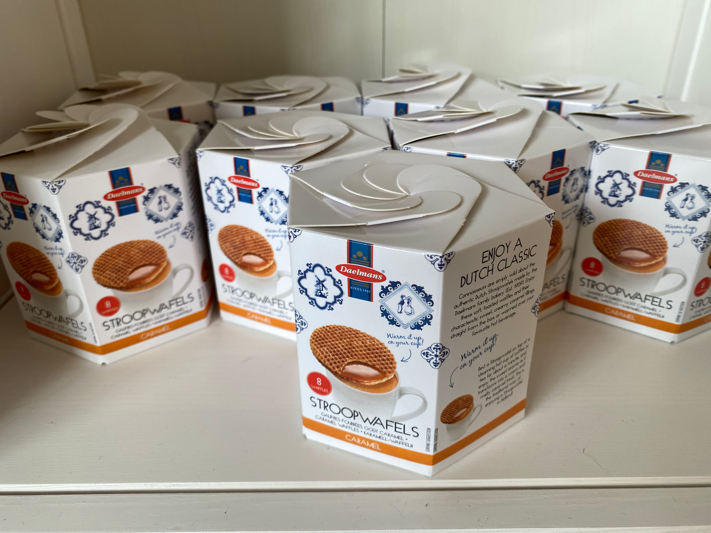Stroopwafels Caramel, Chocolate Wafers (Hexagonal Box)