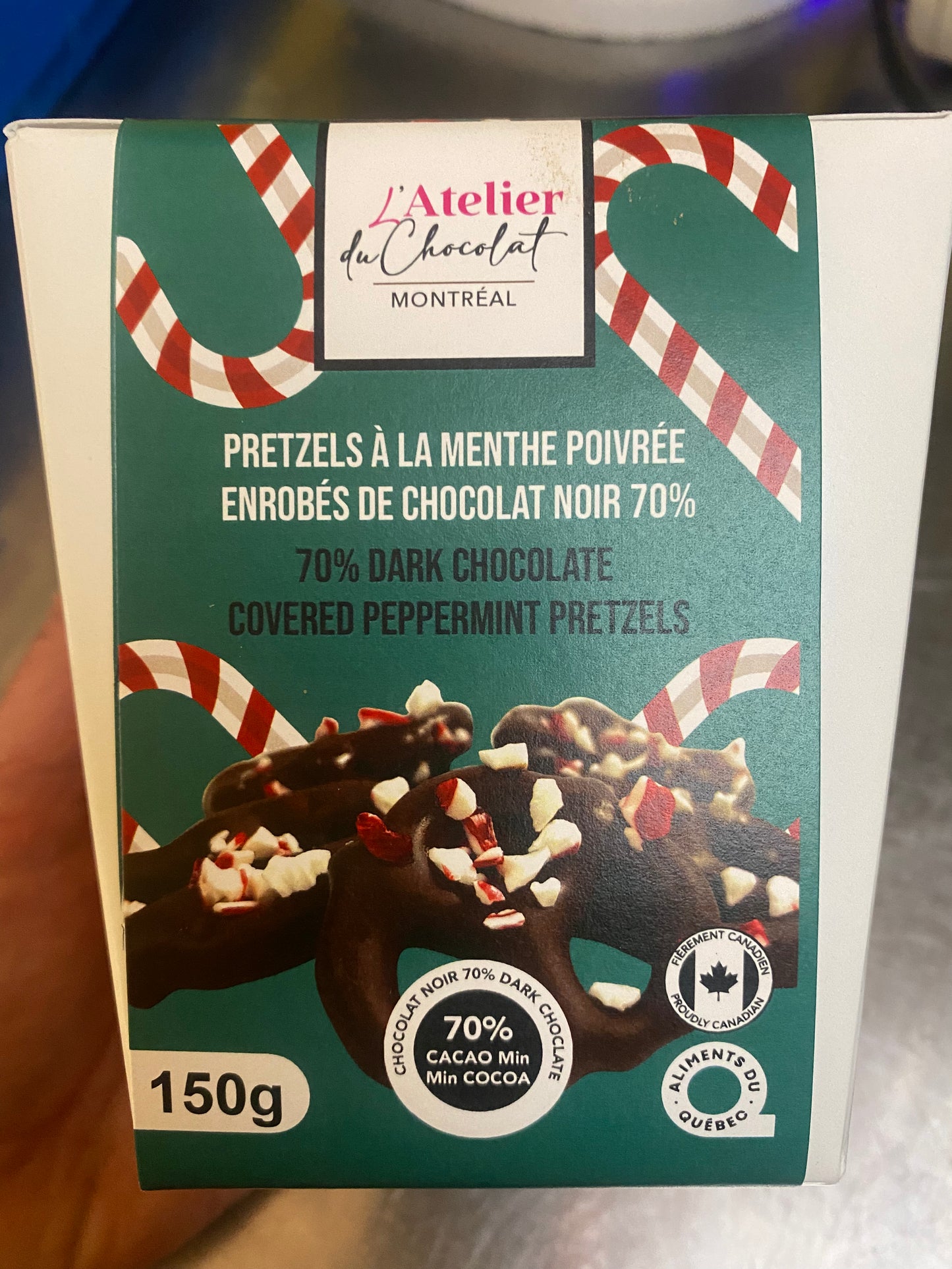 Pretzel dark chocolate & peppermint