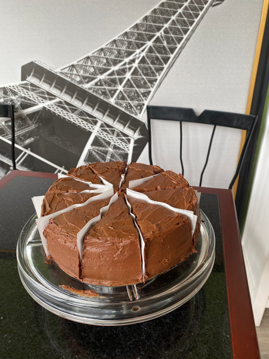 Chocolate coffee cake (by slice)