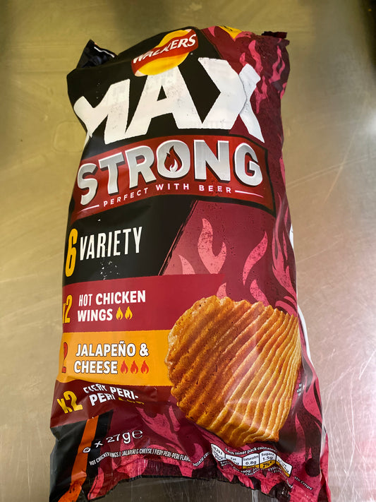 Walker Max Crisps (Pack of 6)