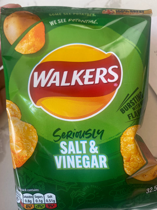 Walkers chips-salt & vinegar
