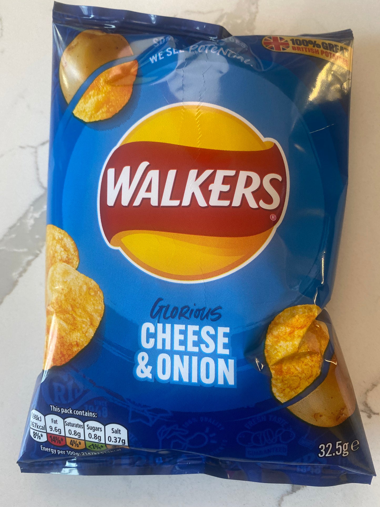 Walkers cheese and onion chips