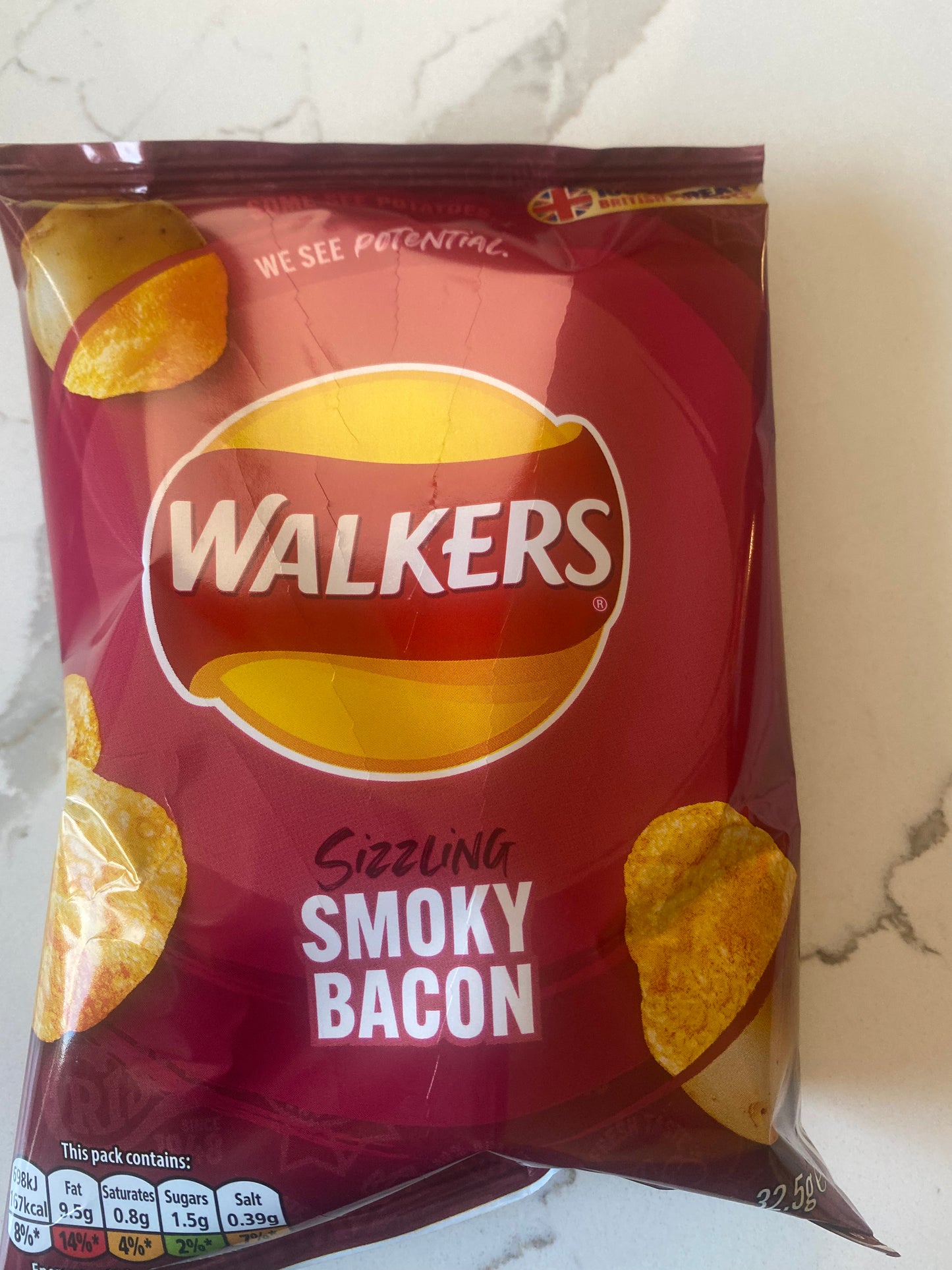 Walkers smoky bacon chips
